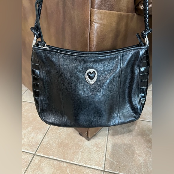 Brighton Shoulder Bag genuine leather black type Vintage Second Hand